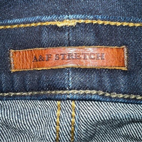 Abercrombie & Fitch Jeans Mens 30x30 Blue Performance Selvedge Straight Stretch - Picture 9 of 14